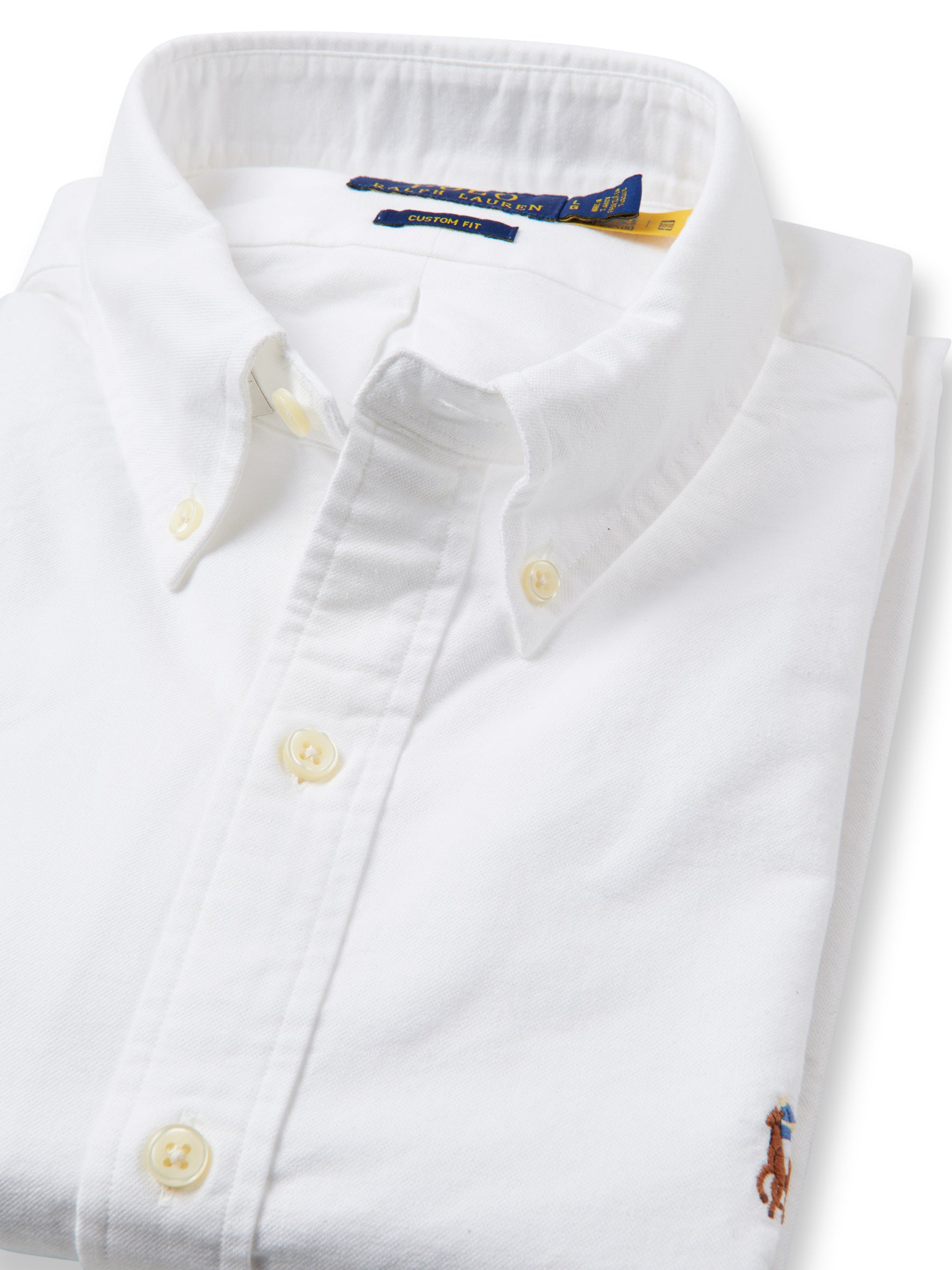 White Oxford button-down shirt